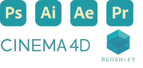 After Effects, Cinema 4D, Photoshop, Illustrator